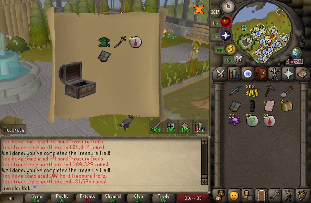 Two clogs on hard casket #100
- guthix body, zammy crozier