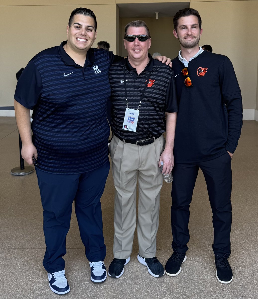 AL East 🤝 McCormack baseball operations network meetup!

<a href="/Orioles/">Baltimore Orioles</a> Miles Borenstein &amp; former grad mentor  <a href="/Yankees/">New York Yankees</a> Nick Avanzato sharing time in Florida! ⚾️#McCormackProud