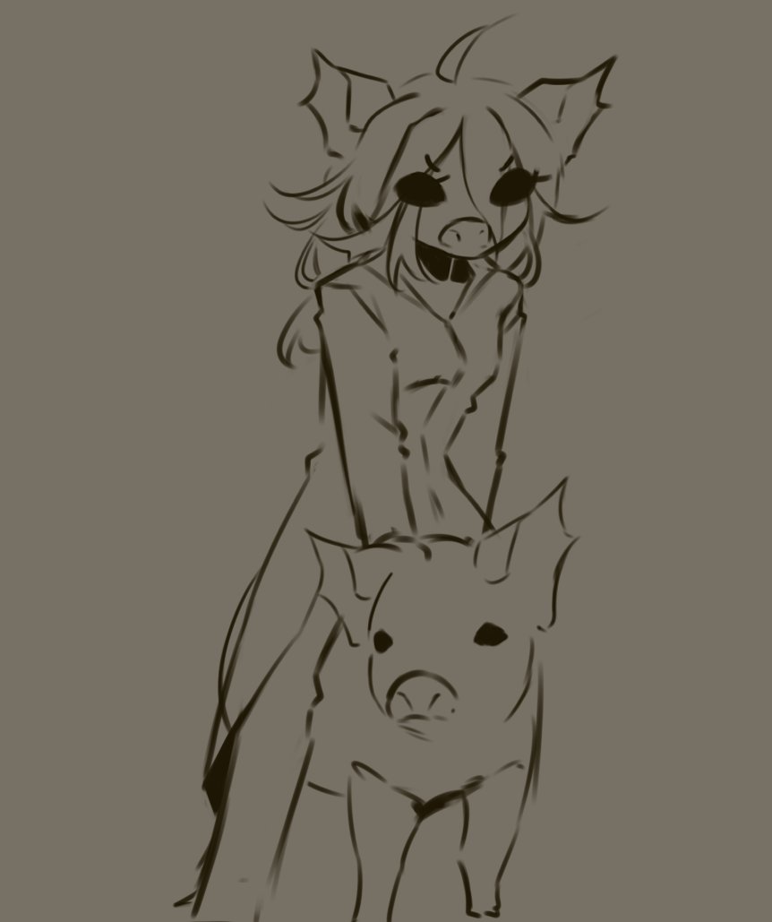 Asukeq1's tweet photo. Drawing the Pig carrying Piggies #DeadbyDaylight #DeadbyDaylightfanart #AmandaYoung https://t.co/6zsg9eHGQw