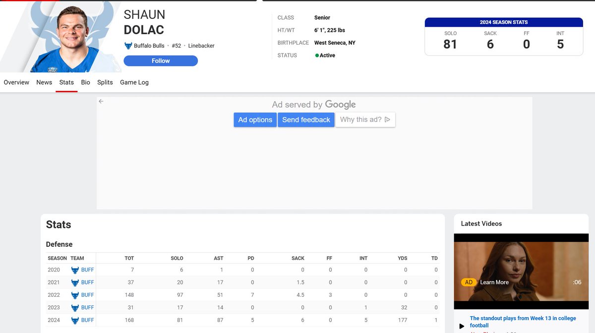 Ricoknowstiktok's tweet photo. 🚨2025 NFL Draft Prospect: Shaun Dolac 🚨

Shaun Dolac by the Numbers:
✅1 - 1st Team AP All-American team selection 
✅168 - Total tackles (Led all of college football)
✅5 - Interceptions (Travis Hunter had 4)
✅391 - Career CFB tackles
✅0 - Invites to the Combine
✅4.55 - 40-Yard Dash at his Pro Day
✅35.5 - Vertical Jump at his Pro Day
✅25 - 225lbs Bench Reps at his Pro Day
✅11 - Number of LBs that ran slower 40s than Dolac at the NFL Combine