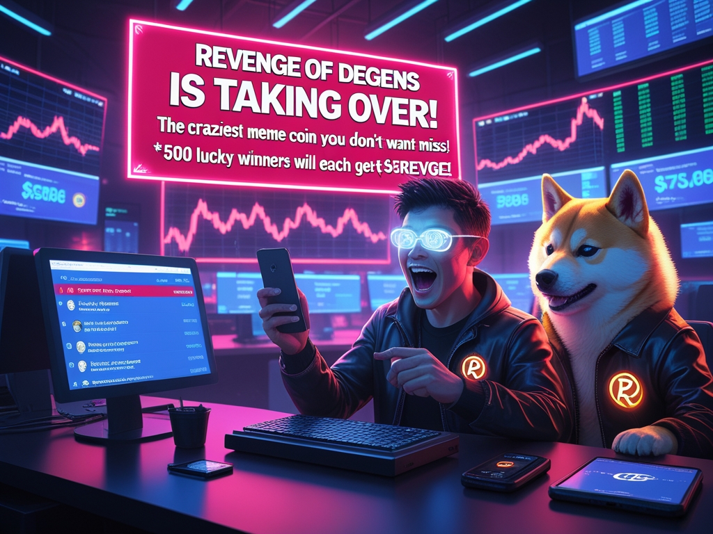 REVGEDegens's tweet image. 🚀 Revenge of Degens is here! 
500 lucky winners will get 50K $REVGE each!

How to Enter:
1️⃣ Follow &amp;amp; RT @REVGEDegens
2️⃣ Must be active !
3️⃣ Drop your SOL address
⚡️ T&amp;amp;C Apply – No bots, real accounts only! Let’s go, 

 #CRYPTO #memecoin  #presale #Solana #Airdrop #Giveaway…