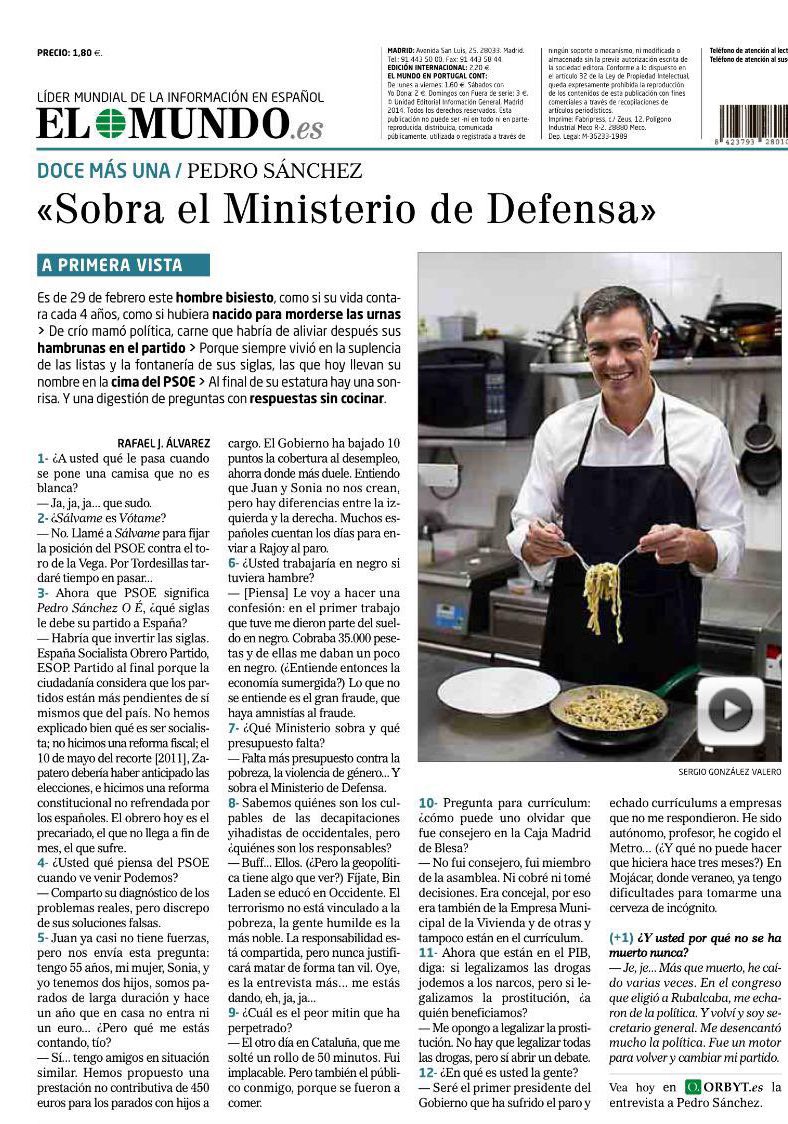 Este corrupto <a href="/sanchezcastejon/">Pedro Sánchez</a> no para de hacer lo contrario a lo que postulaba. Es de lo peor. Un político asqueroso.