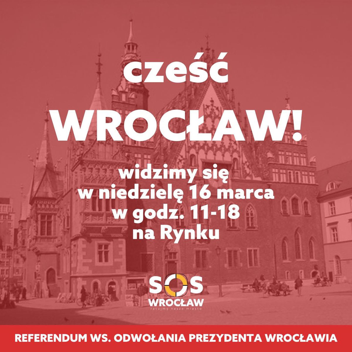 ‼️Wpadnij na niedzielny spacer na wrocławski Rynek w niedzielę!‼️

Porozmawiaj z naszymi wolontariuszami, podpisz się pod wnioskiem o odwołanie Jacka Sutryka i posłuchaj naszej playlisty wrocławskich hitów!