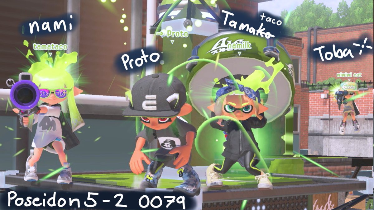 After losing week 1 vs JBLAST!!!! and subbing out Riku, we came back stronger and beat 0079 5-2 in week 2 of LUTI!

<a href="/nami_sleep/">⁺.</a> tamataco enjoyer
<a href="/proto_spl/">Arrow Proto</a> locked in
<a href="/NotTamako/">Tamako</a> cooli
<a href="/tobayeru/">Toba</a> snipurr with knocking on her window
@rikupriv_spl gone for good