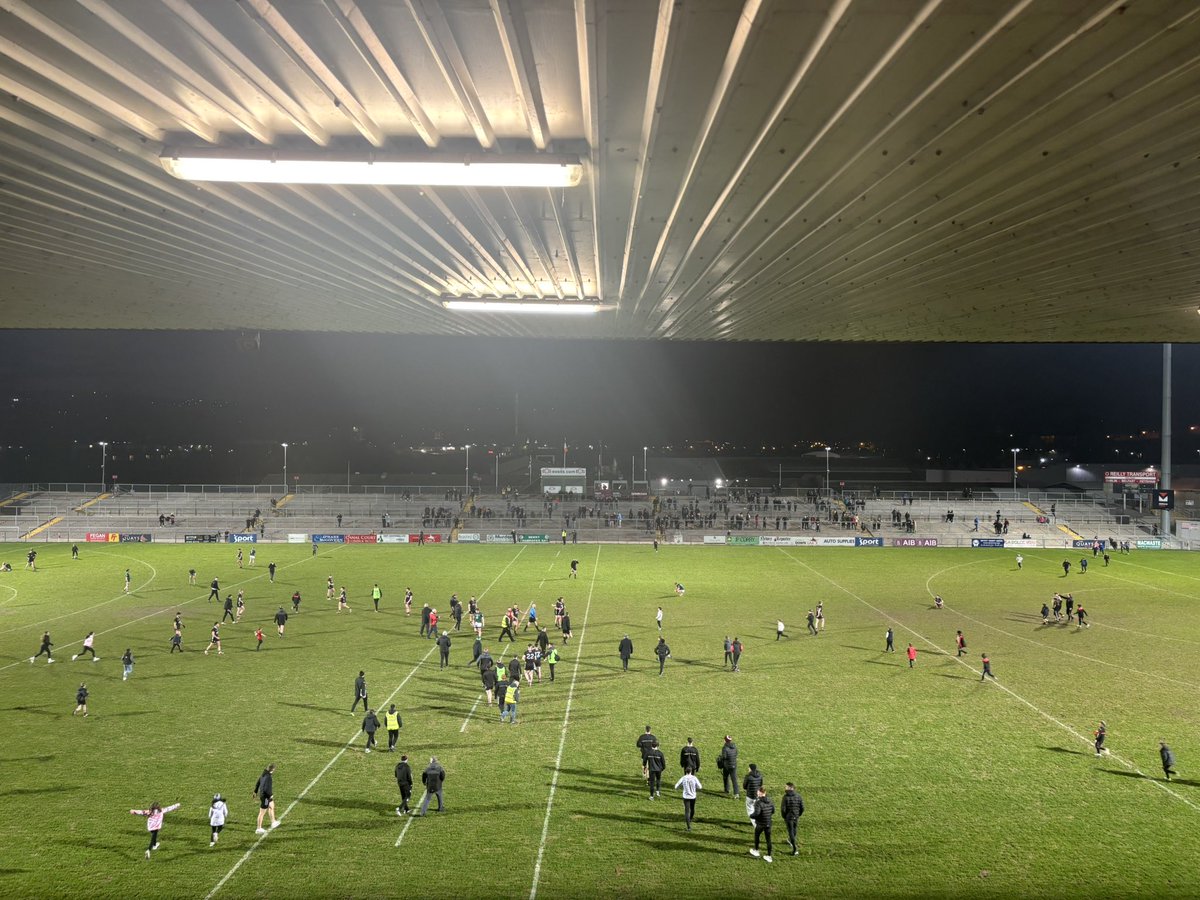 Christ almighty, what a game 

Down live to fight another day - just - as Adam Crimmins fists over a millisecond before the hooter after the second half flowed back and forth from start until finish

Breathless stuff. Westmeath relegated, Down have Monaghan next week