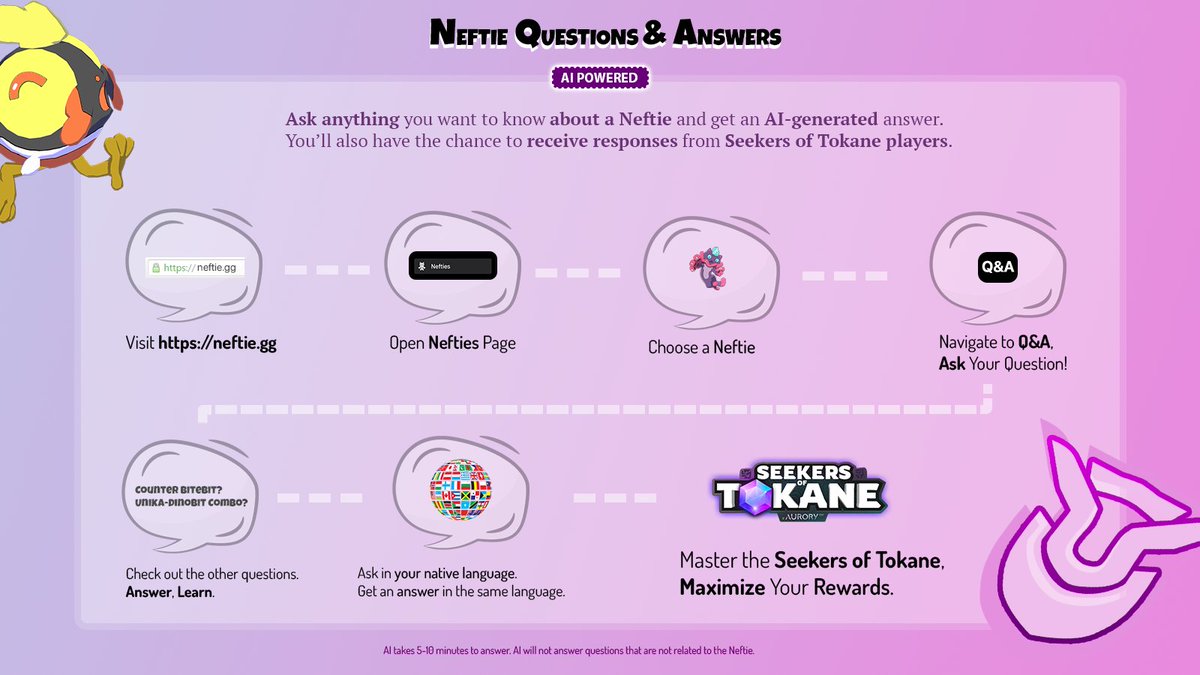 🚀 AI-Powered Neftie Q&amp;A Feature is Here! 🤖

Ask any question, in any language, and get instant answers! 🔥

How do I counter Bitebit?
How do I use Keybab against Unika?
Your strategies, clarified. Your questions, answered. Try it now! 🎯