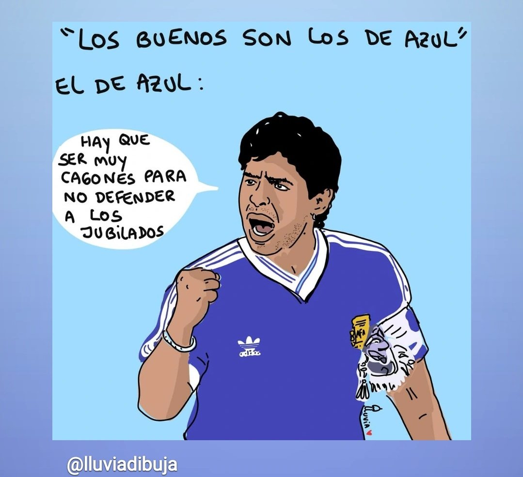 Patrici05400796's tweet photo. El #Miercoles pienso volver a #marchar con los #Jubilados 
Los q tengamos la #camiseta azul d la #SeleccionArgentina llevemosla
El #FMI no le va a dar plata a #MileiEstafador si seguimos en las calles mostrando sus represiones
#BullrichAsesina #PabloGrillo #Milei #19M #Maradona https://t.co/0ZqsFO3buy