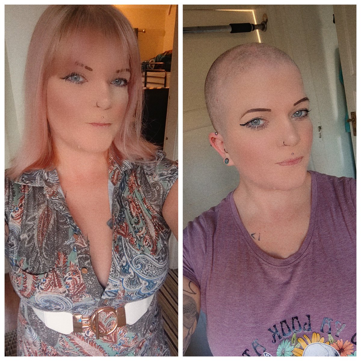 A little bit late with this but here's my before and after shot from my brave the shave 😁