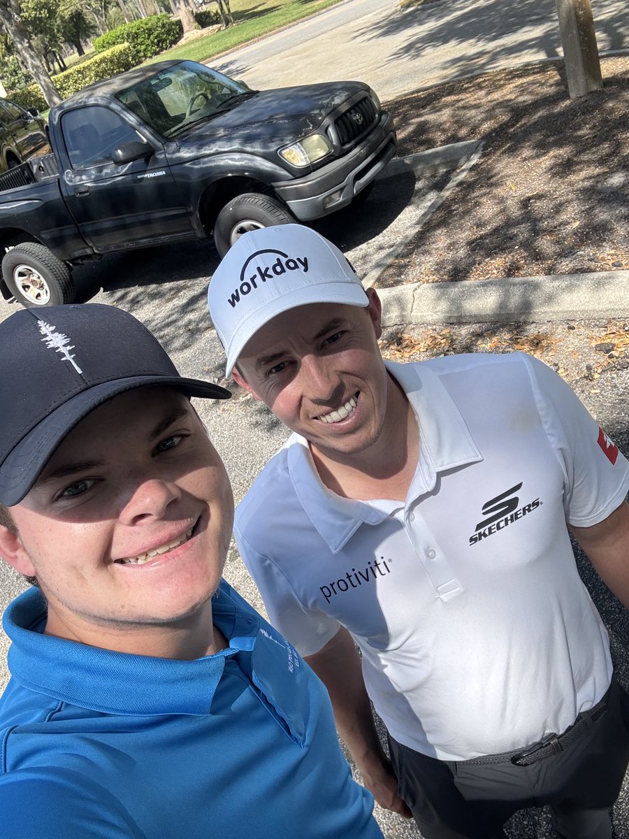 My son and Fitz hanging on a Saturday during the Players Championship … in Orlando! 

⁦<a href="/Rio_Pinar/">Rio Pinar Golf Club</a>⁩ ⁦<a href="/MattFitz94/">Matt Fitzpatrick</a>⁩