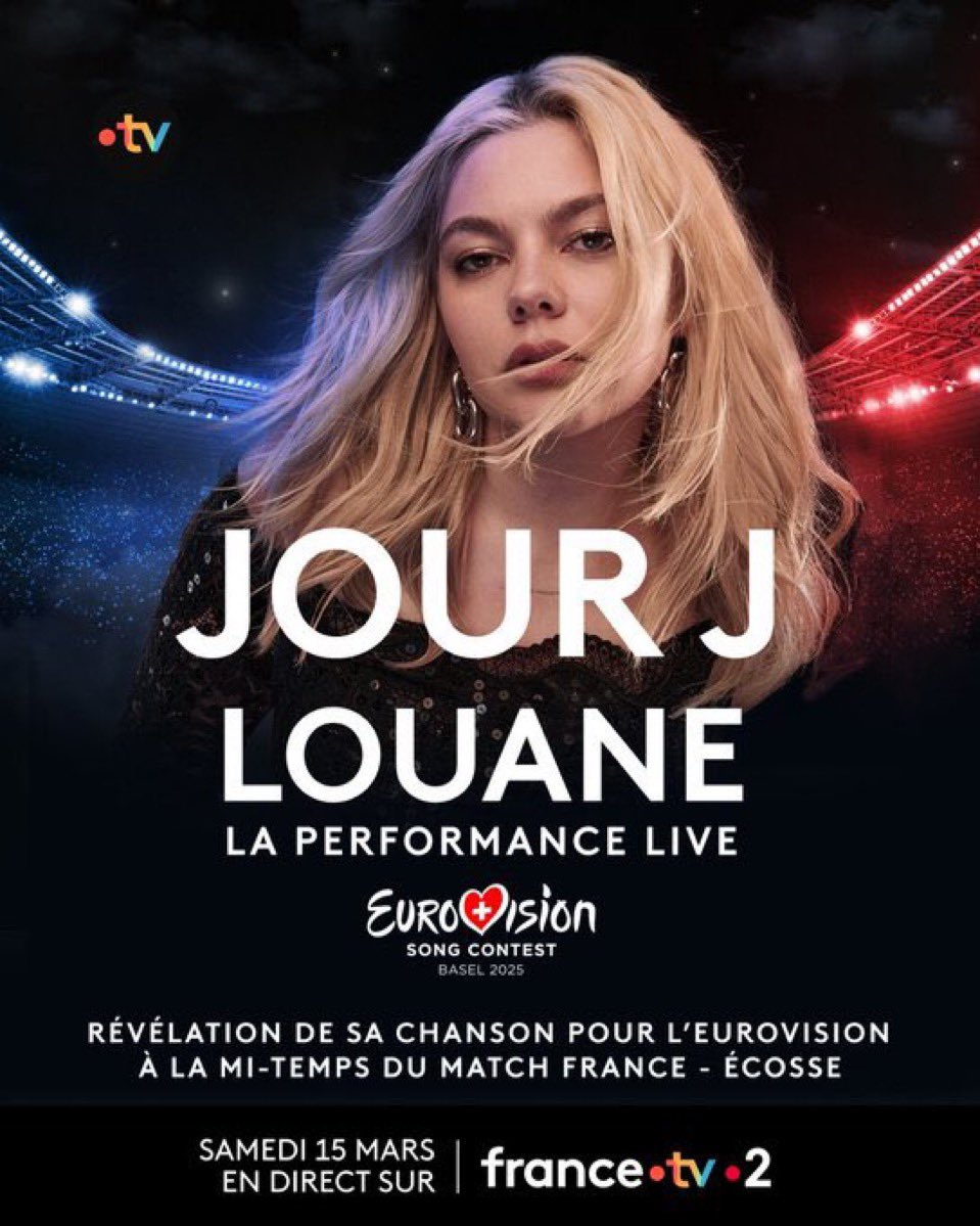 Ce soir sur France 2, à la mi-temps du match de rugby France - Écosse, <a href="/louane/">Watchoutforthetornado🌪</a> révèle le titre avec lequel elle représentera la France à l’<a href="/EurovisionF2/">Eurovision France 🇫🇷</a>  <a href="/FranceTV/">France tv</a>