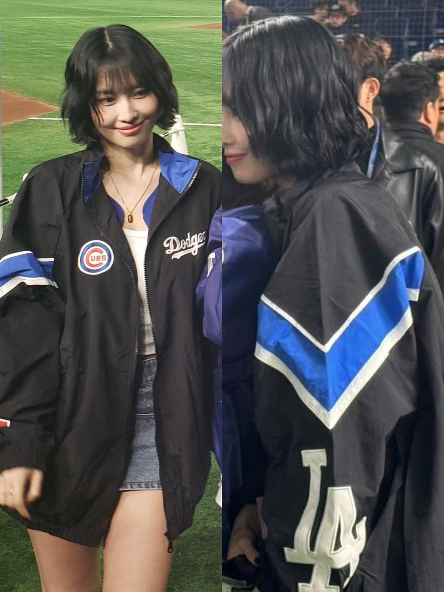 TWICE モモ着用MLBTOKYO SERIES 2025 ナイロンジャケット MISAMO モモ着用ジャケットが話題沸騰、MLB「東京シリーズ