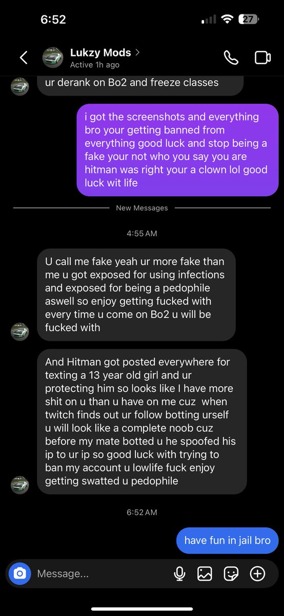 sidjelly28's tweet photo. SOO…. I have a little creep watching me guys and tbh its getting out of hand… He has follow botted my channel constantly over and over again… i play a game of BO2 he freezes my console on stream., if i play something else hes just biew bottimg me or follow botting me https://t.co/76pV3a7sCV