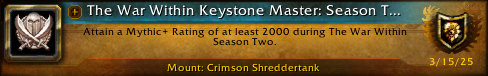 MotorheadWoW's tweet photo. Another KSM finished, enjoying these dungeons more than season 1 #KeyStoneMaster #Season2 #TWW @Warcraft https://t.co/y30J4gyeP8