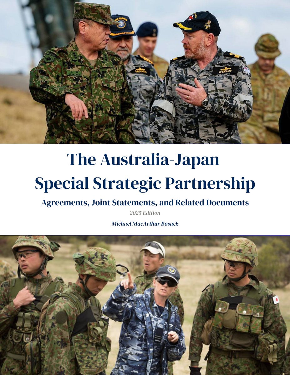 It's here!

"The Australia-Japan Special Strategic Partnership" digital pre-release is #free via <a href="/ycapsjapan/">YCAPS</a>: ycaps.org/blog/australia…

Containing the key documents that underpin #Australia-#Japan security ties, this book is a useful reference for practitioners &amp; scholars alike.