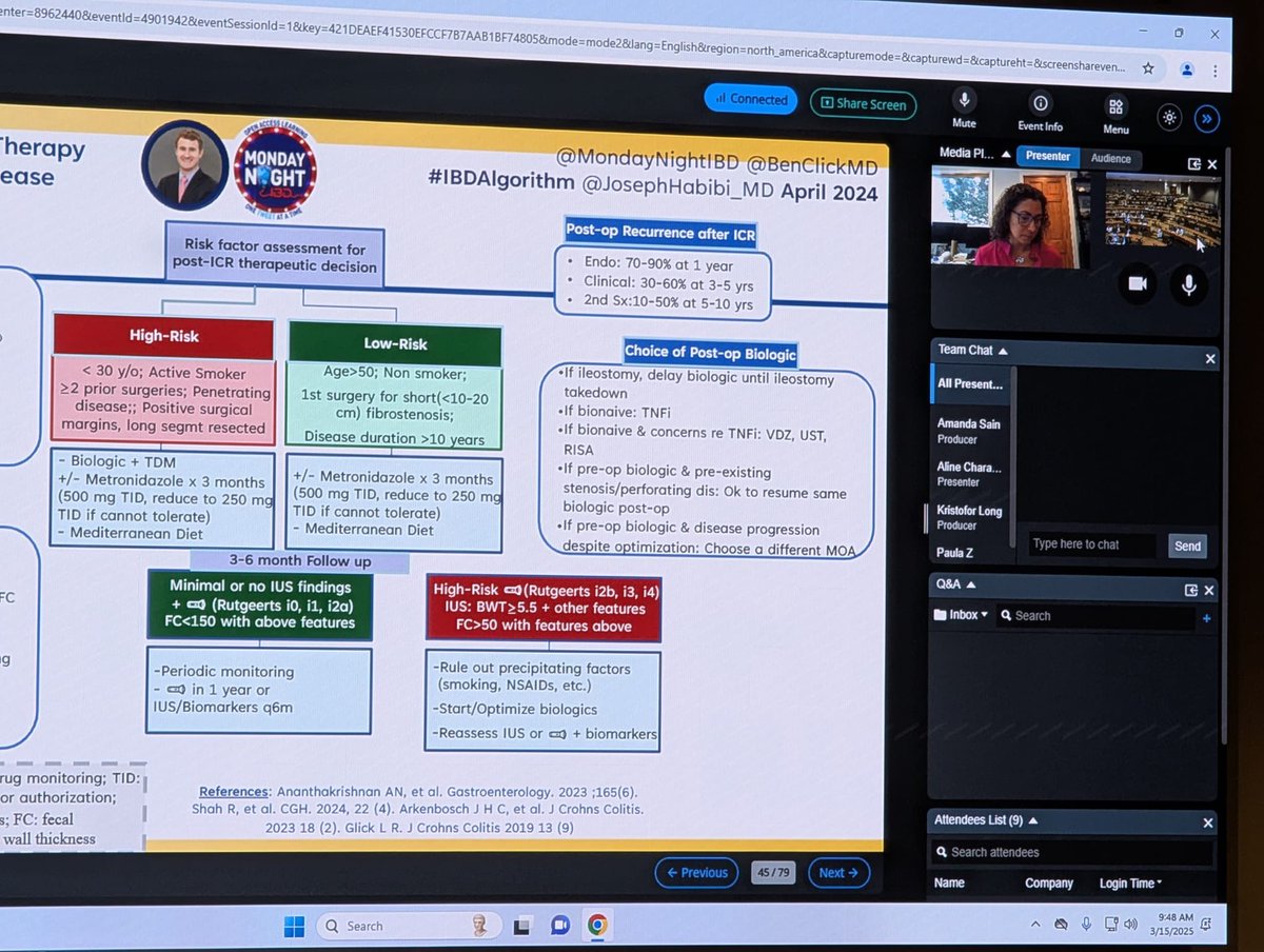 Manar Shmais (@shmaismanar) on Twitter photo An extremely informative talk about Post operative recurrence in #Crohnsdisease
By the leading expert <a href="/DCharabaty/">Aline Charabaty, MD, FACG, AGAF</a> virtually from #JohnHopkins
<a href="/SLUgastro/">SLU Gastroenterology & Hepatology</a> An extremely informative talk about Post operative recurrence in #Crohnsdisease
By the leading expert <a href="/DCharabaty/">Aline Charabaty, MD, FACG, AGAF</a> virtually from #JohnHopkins
<a href="/SLUgastro/">SLU Gastroenterology & Hepatology</a>