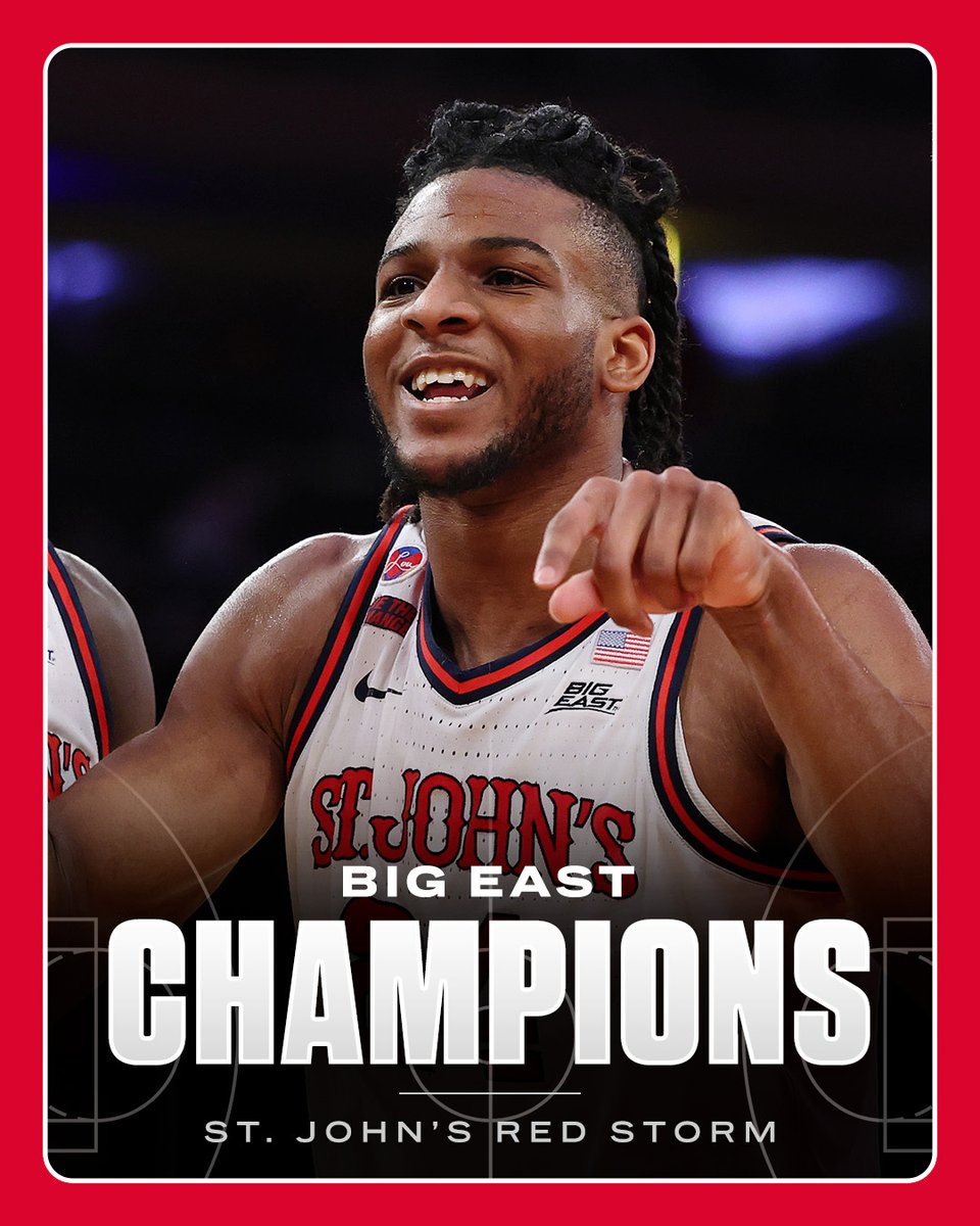ST. JOHN'S WINS ITS FIRST BIG EAST TITLE IN 25 YEARS‼️