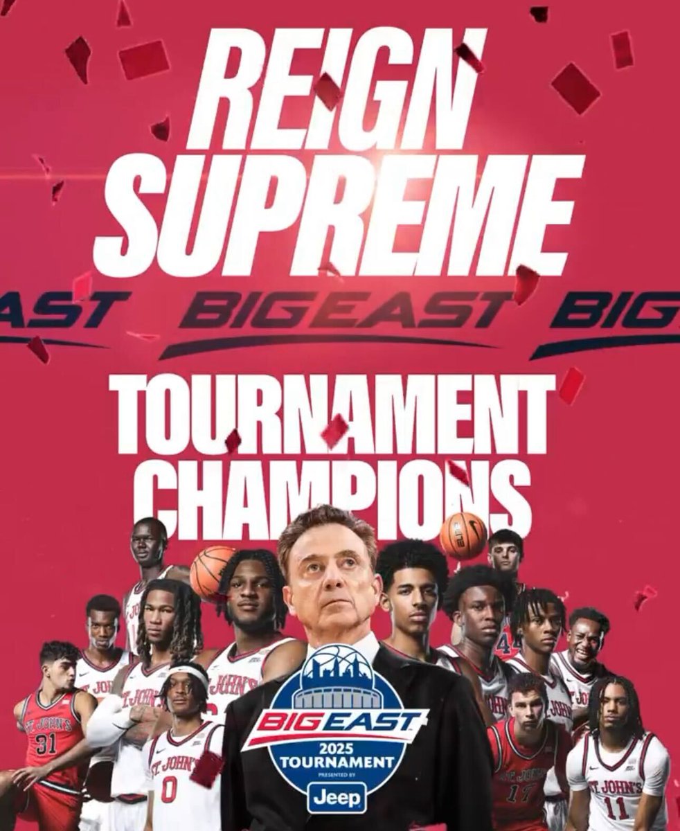 St. John's University (@stjohnsu) on Twitter photo #StJohns, home of the <a href="/BIGEAST/">BIG EAST Conference</a> Champions! The true #BeastsOfTheEast. 🏆 <a href="/StJohnsBBall/">St. John's Men’s Basketball</a> made history tonight. Johnnies, this moment is ours! 🔴⛈️ #GoRedStorm #SJUElevates #StJohns, home of the <a href="/BIGEAST/">BIG EAST Conference</a> Champions! The true #BeastsOfTheEast. 🏆 <a href="/StJohnsBBall/">St. John's Men’s Basketball</a> made history tonight. Johnnies, this moment is ours! 🔴⛈️ #GoRedStorm #SJUElevates