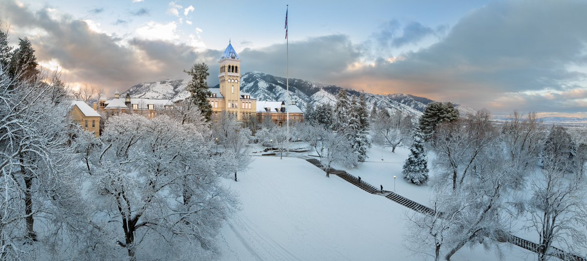 A fresh coat of paint on campus. Full image here for non-commercial use: usu.photoshelter.com/galleries/C000…