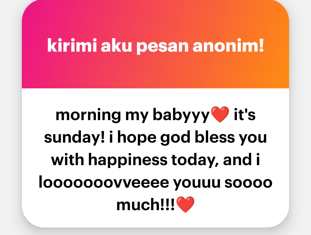 Good morning baby bear❤️ happy sunday for you sayang. Jangan lupa mikirin aku hari ini ya? I love you ❤️