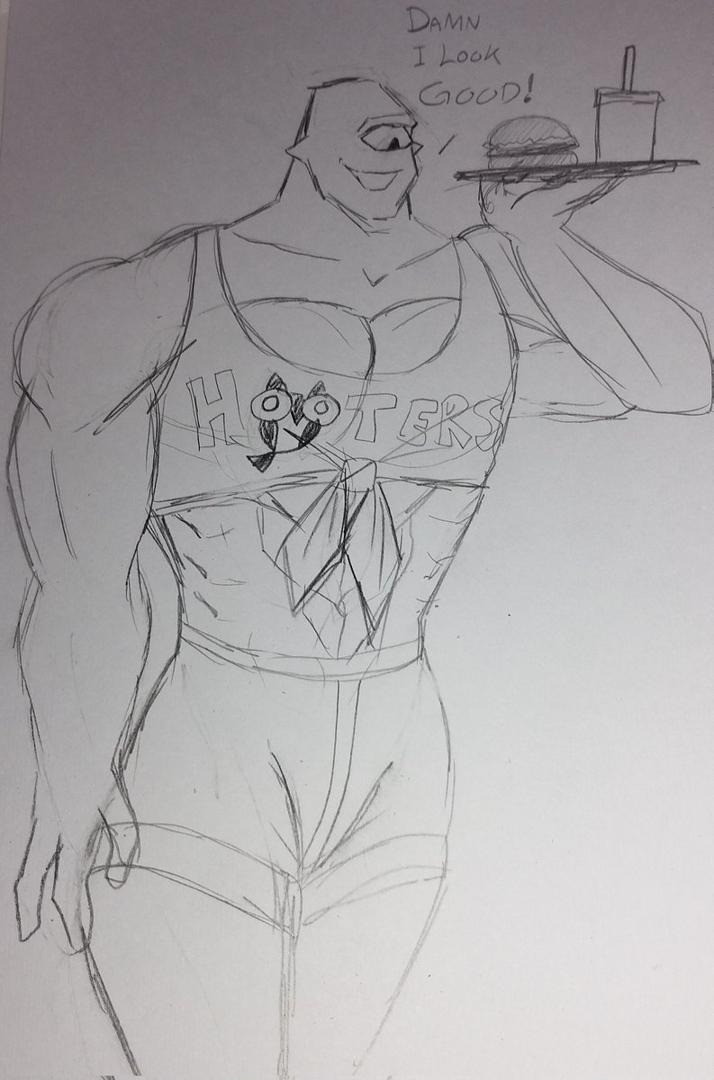 Hem1ik's tweet photo. Allen The Alien In An Hooters outfit 👁️
#Invincible #AllenTheAlien #hooters https://t.co/XocgngwS2r
