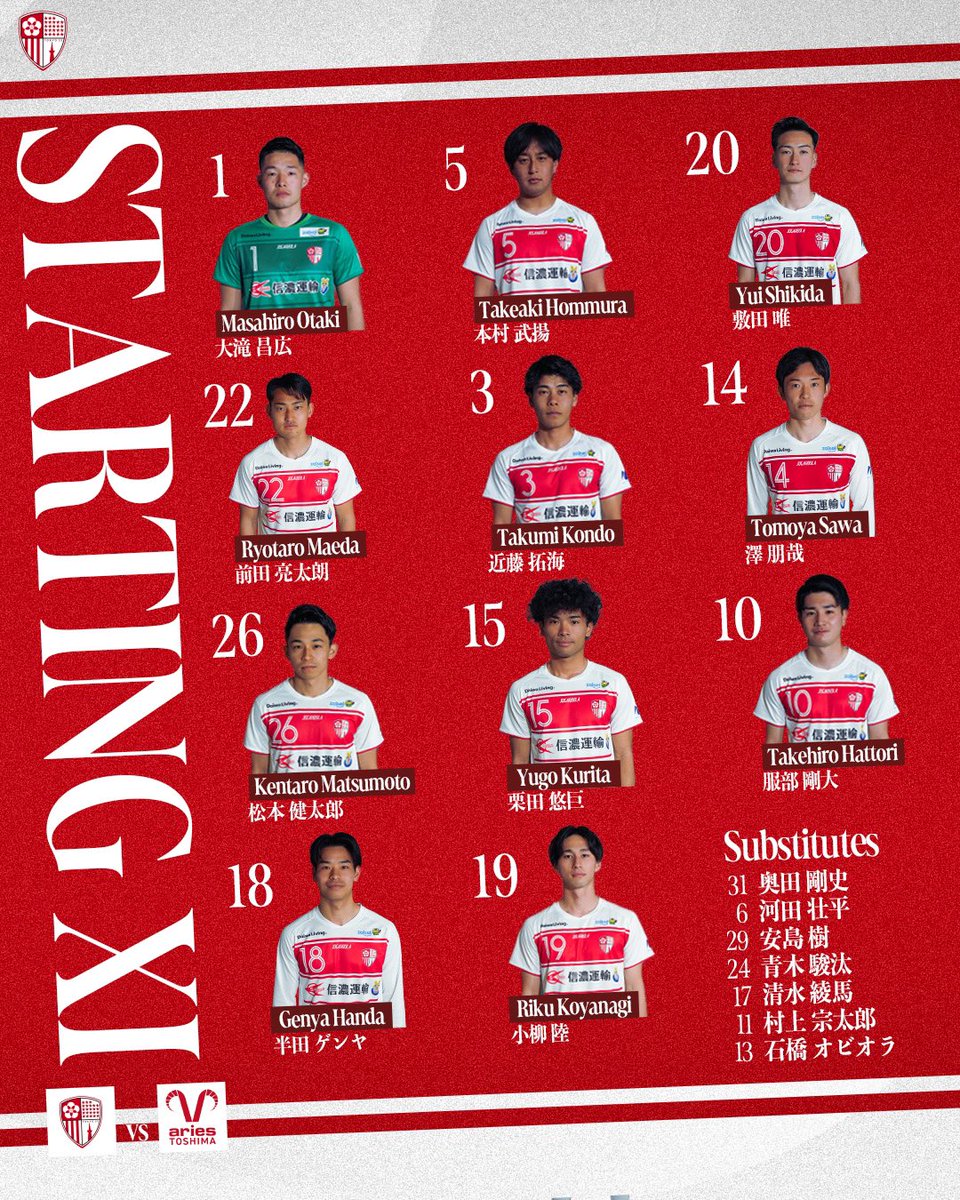 tokyo23official's tweet photo. ◤𝗦𝗧𝗔𝗥𝗧𝗜𝗡𝗚 𝗫𝗜◢

🏆 2025年 東京都社会人サッカーチャンピオンシップ
🆚 エリース豊島FC
🗓️ 3/16(日) 11:00kickoff　
📍 #清瀬内山運動公園サッカー場A面
 📺https://t.co/98eLaZtuOm

試合情報はこちら
🔗https://t.co/3rzWrXwZCo 
#東京23FC #tokyo23fc https://t.co/dA73enJLfZ
