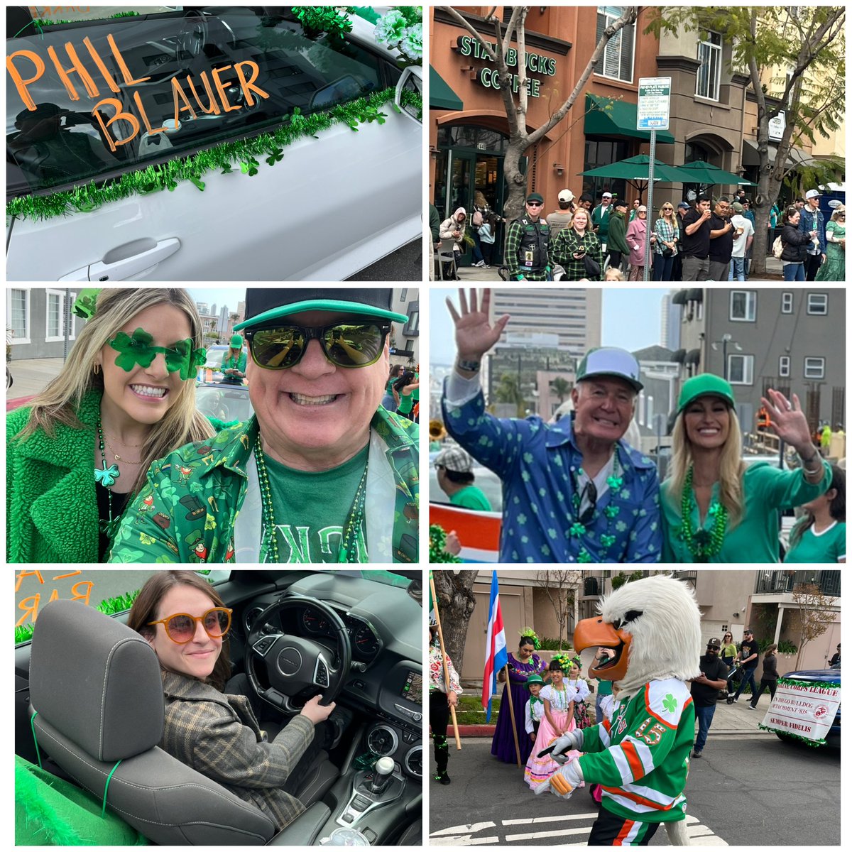 #BalboaPark for the annual #stpatricksday🍀parade! I had a blast with @zarabarkertv ! And we met up with @pprpapapig and @laurenphinneytv too. Our thanks to @rachelsias for the smooth ride! Slainte🇮🇪 See ya next year friends ☘️☘️☘️