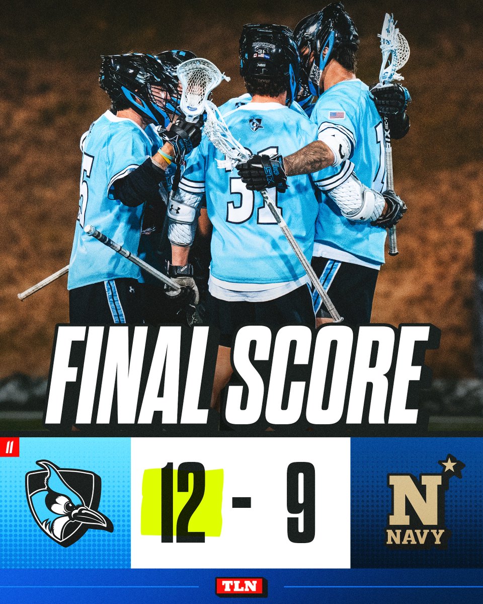 TLN 🥍 (@lacrossenetwork) on Twitter photo HOPKINS BOUNCES BACK 🐦🔙
<a href="/jhumenslacrosse/">JHU Men's Lacrosse</a> got the best of <a href="/NavyMLax/">Navy Men's Lacrosse</a> on Saturday night. Hunter Chauvette had a hat trick, and Charlie Iler led the Blue Jays with four points (2G, 2A) HOPKINS BOUNCES BACK 🐦🔙
<a href="/jhumenslacrosse/">JHU Men's Lacrosse</a> got the best of <a href="/NavyMLax/">Navy Men's Lacrosse</a> on Saturday night. Hunter Chauvette had a hat trick, and Charlie Iler led the Blue Jays with four points (2G, 2A)