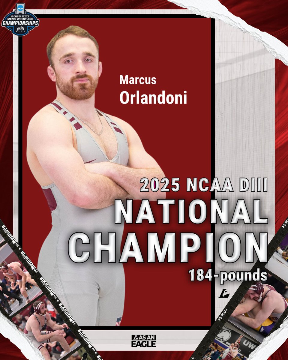 🚨NATIONAL CHAMPION🚨

<a href="/UWLWrestling/">UW-La Crosse Wrestling</a> Marcus Orlandoni is the 2025 NCAA DIII 184-pound National Champion! Congratulations!

#AsanEagle