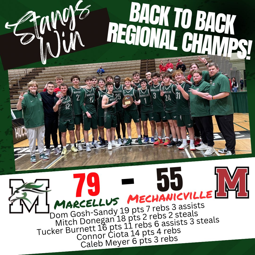 Back to back Regional Championships for the Mustangs! 🐎🏀💪🏼