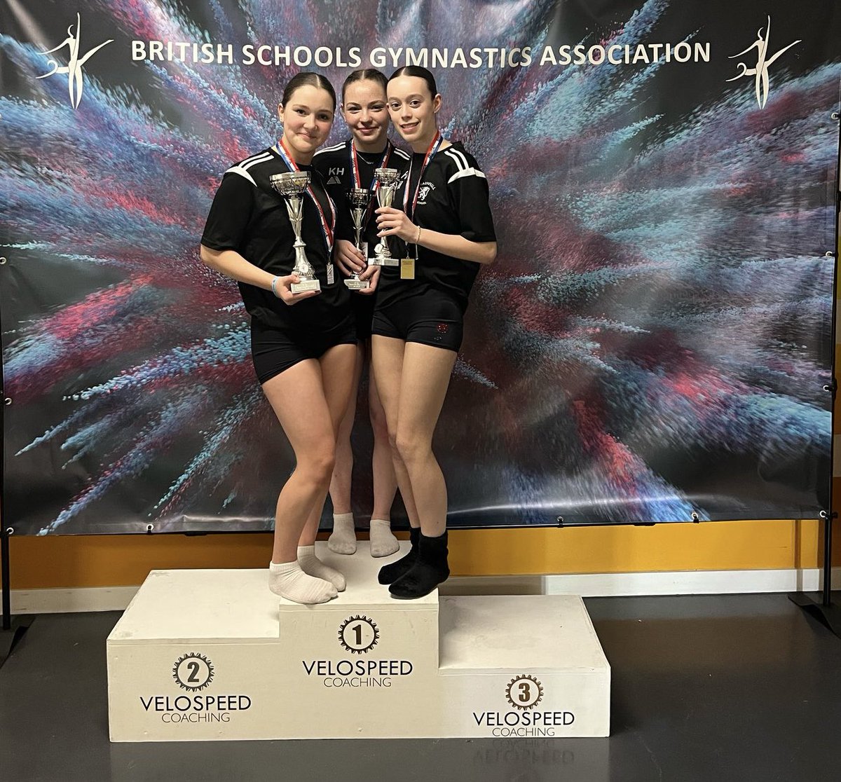 Our National Trampoline Champions… In action and on top of the podium. HUGE congratulations girls. You have made so many people proud today. #nationalchampions
