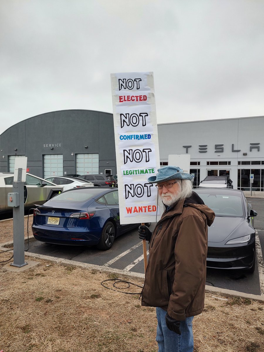 GilroyMargaret's tweet photo. Hundreds of people at the Tesla Takedown Protest in Springfield, NJ today! #TeslaTakedown https://t.co/463YhIKlKz