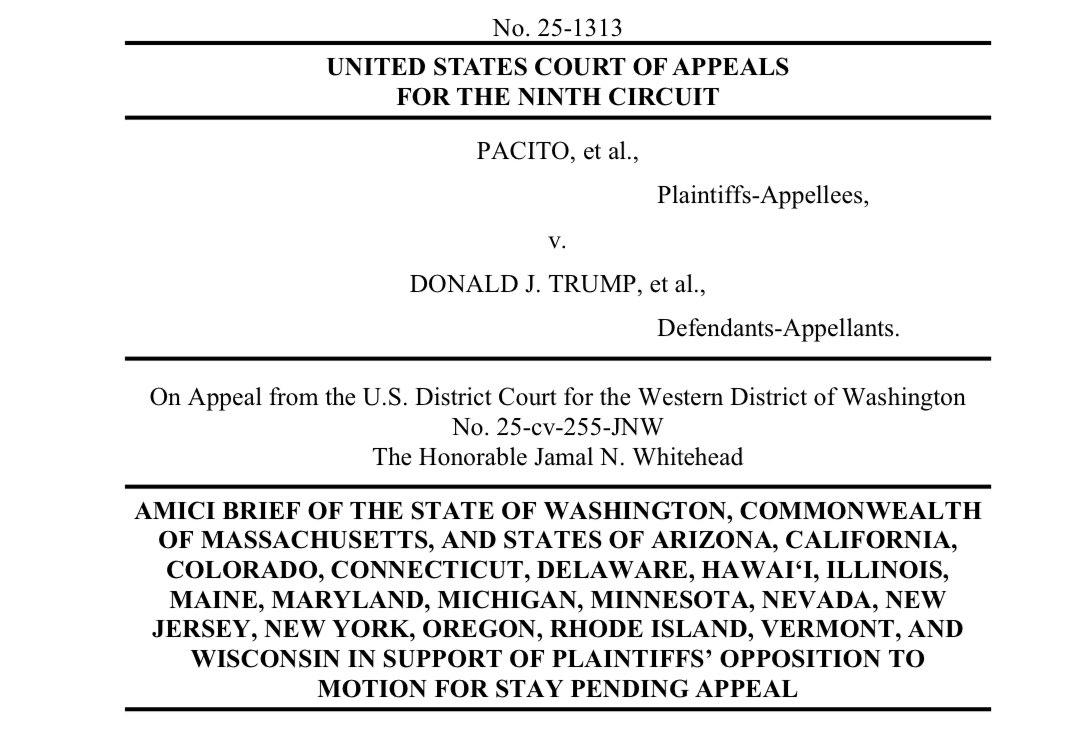 AGRobBonta's tweet image. 20 AGs are supporting a legal challenge to President Trump’s cruel executive orders suspending refugee entry, application processing, and funding for refugee resettlement agencies.