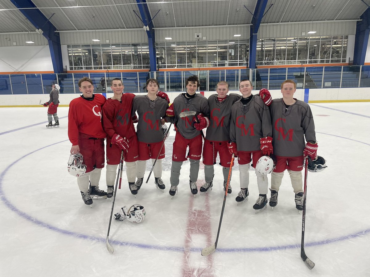 CM_Hockey's tweet photo. CM seniors have led this team all season, 🙏Mass for US Veteran on Friday, today our last practice together before the @MIAA033 D1 State Championship Game 3/16 @tdgarden @HNIBonline @MassHSHockey @MassNZ @BostonHeraldHS @BGlobeSports #WeAreCM https://t.co/kCiT7MB2Jz