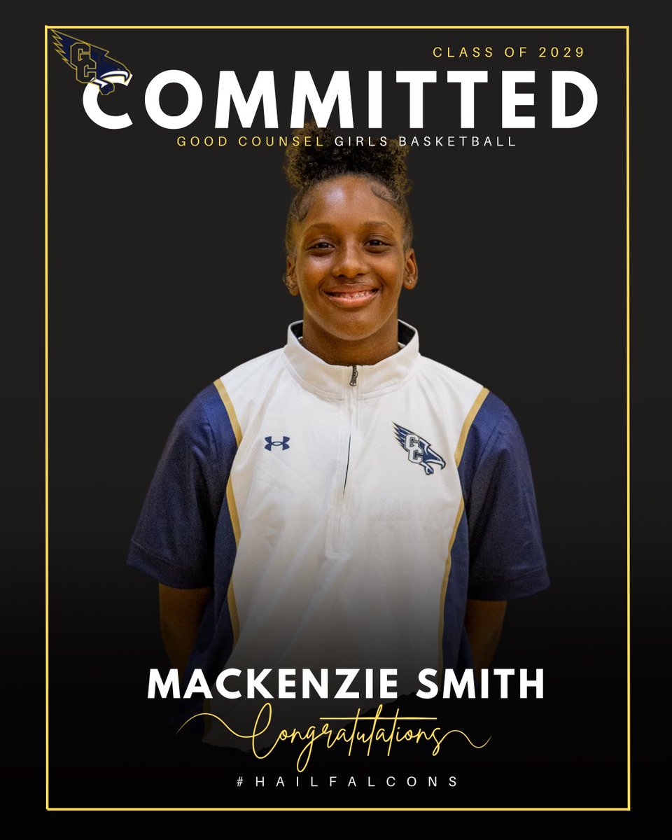 Officially Committed!! Welcome Mackenzie to the Good Counsel Falcons Women’s Basketball Family!!