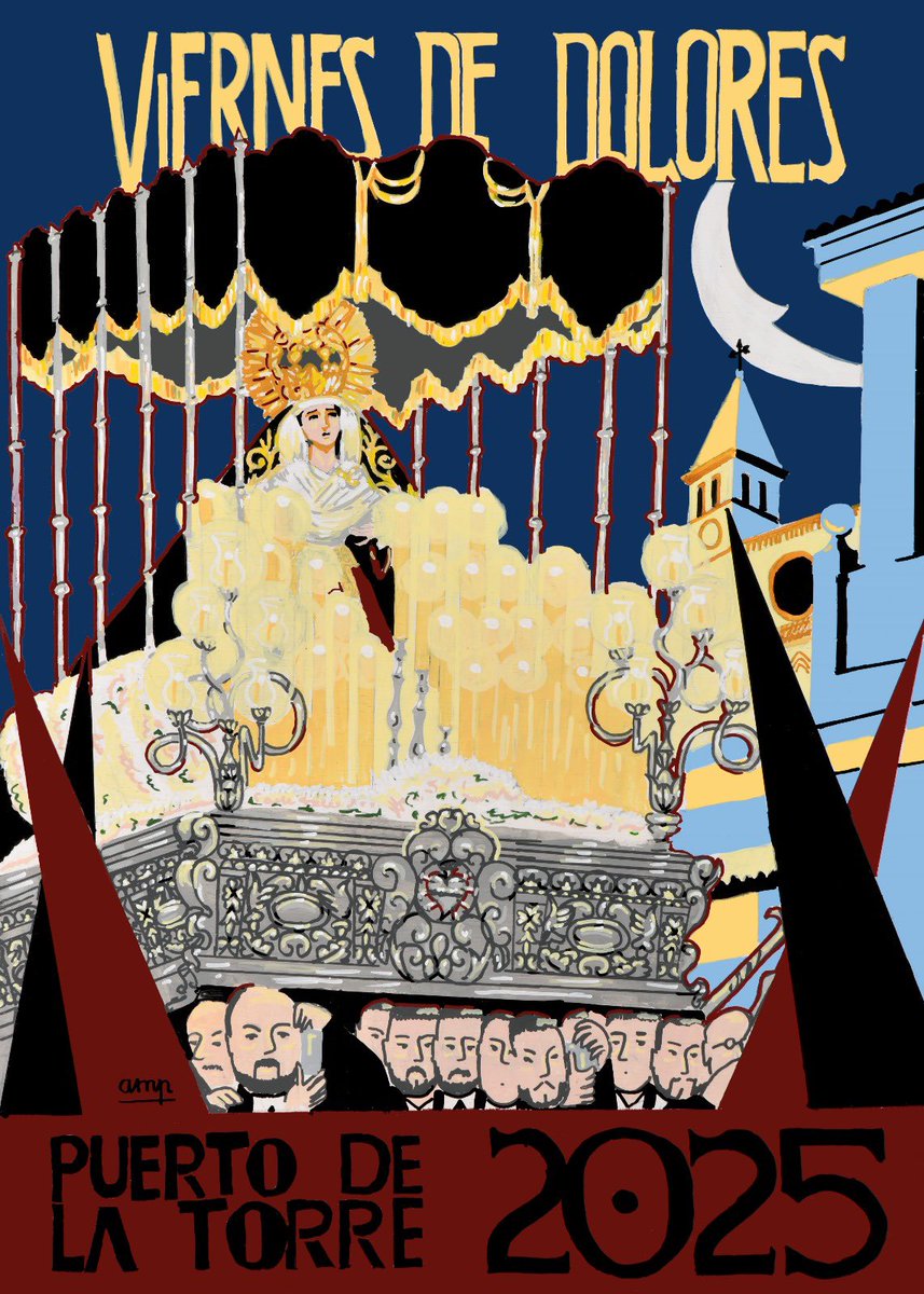 OFICIAL - Cartel anunciador del Viernes de Dolores 2025, obra de D. Álvaro Muñoz Parra.

El Puerto De la Torre ya anuncia su día grande.

#CofradiasMLG
#SoydelPuerto
#DelBarrioparaelBarrio