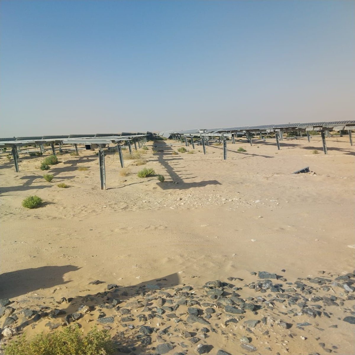 Solar panel installation at MBR Solar Park, Dubai.