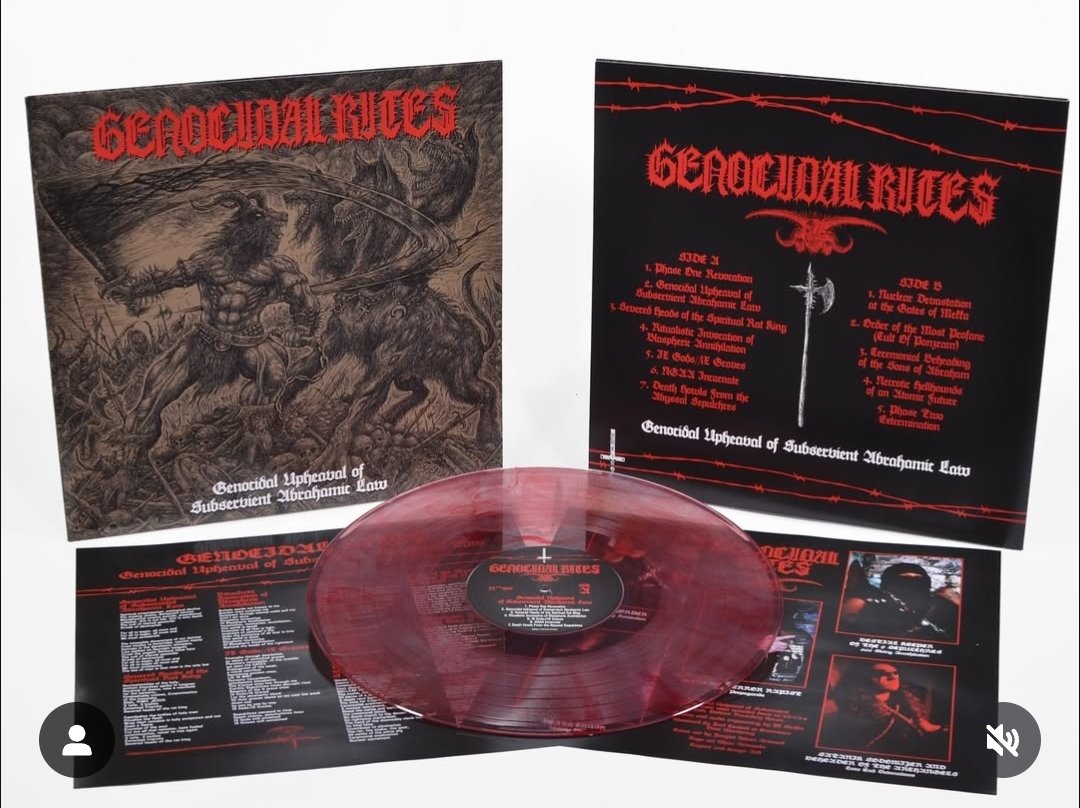 Genocidal Rites (@genocidalrites) on Twitter photo 4 years in the making. Genocidal Upheaval Of Subserviant Abrahamic Law out on <a href="/hellshead666/">HELLS HEADBANGERS</a> now. Get the bloodshot colored vinyl while it lasts! 4 years in the making. Genocidal Upheaval Of Subserviant Abrahamic Law out on <a href="/hellshead666/">HELLS HEADBANGERS</a> now. Get the bloodshot colored vinyl while it lasts!