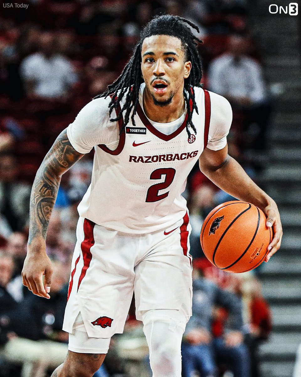 On3's tweet photo. NEW: Arkansas guard Boogie Fland is expected to return to practice on Sunday, @SethOnHoops reports.

Barring a setback, he is expected to be available for the NCAA tournament.

https://t.co/M9aLAzjpZV