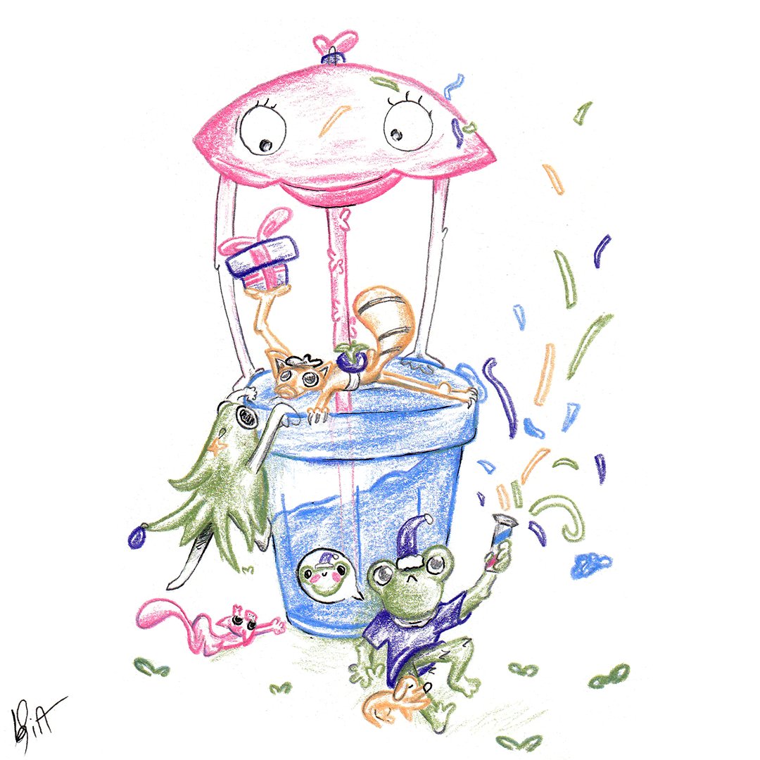 biaatir's tweet image. Hi guys! I’m a handmade & digital illustrator turning ideas into lively expressive lines and a splash of color!
I create for children’s books, advertising, fun and silly projects 😛
In Web2 & Web3 working with NFTs, PFPs and memecoins ッ
📸 Instagram: instagram.com/biaatir/