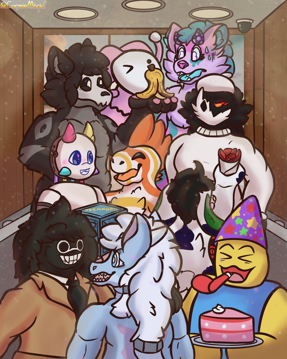 Hitch a ride in the #Regretevator! I’ve been having an absolute blast with this game along with my bestest buds and just had to do some friend art of it! I freakin’ adore how it turned out! <3