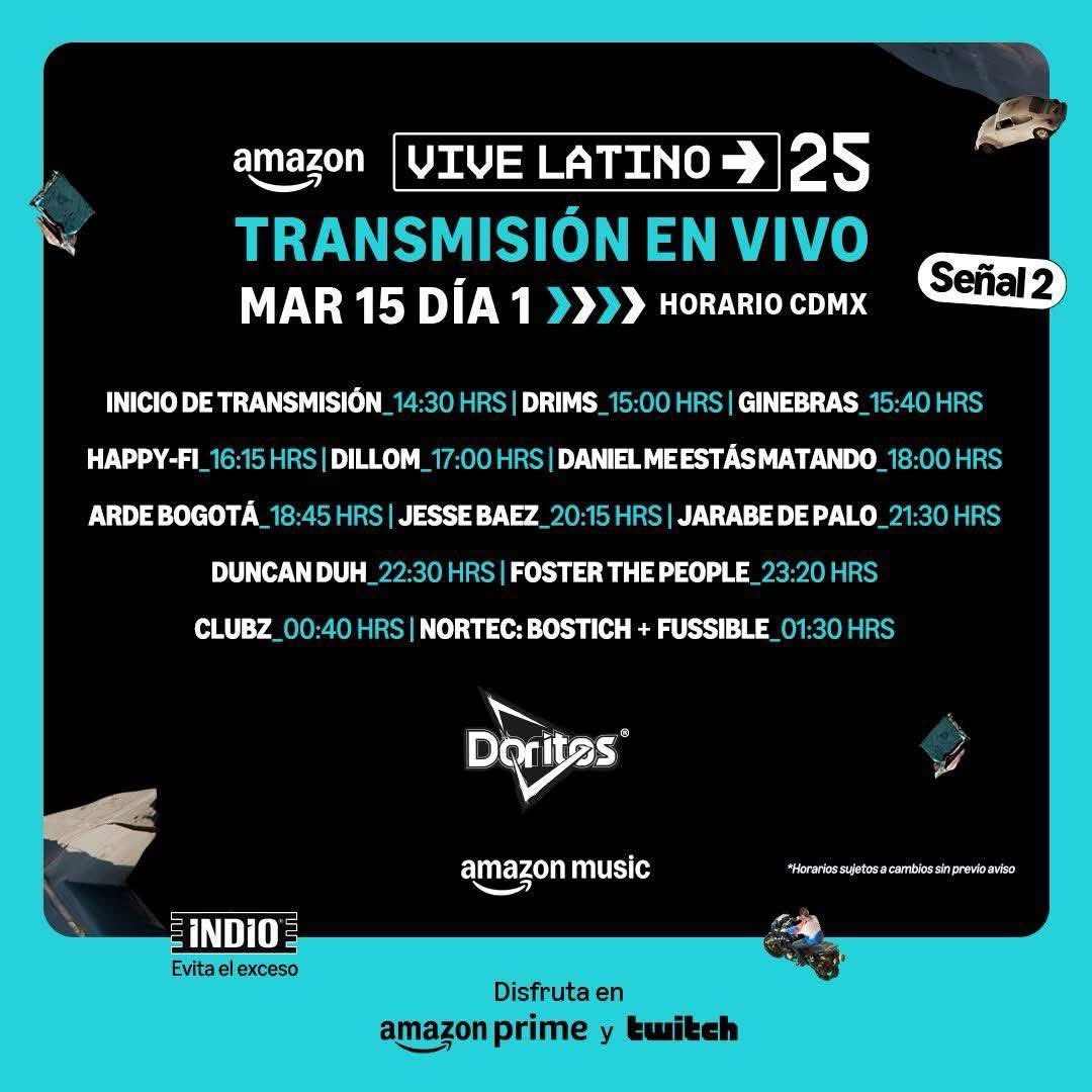 Indie5051's tweet photo. Amazon transmitirá totalmente en vivo el Festival Vive Latino 2025, este fin de semana, a través de Prime Video, Amazon Music y Amazon Music en Twitch. 

Para que no te pierdas la presentación de tu artista fav https://t.co/XnsMuL6Ip5