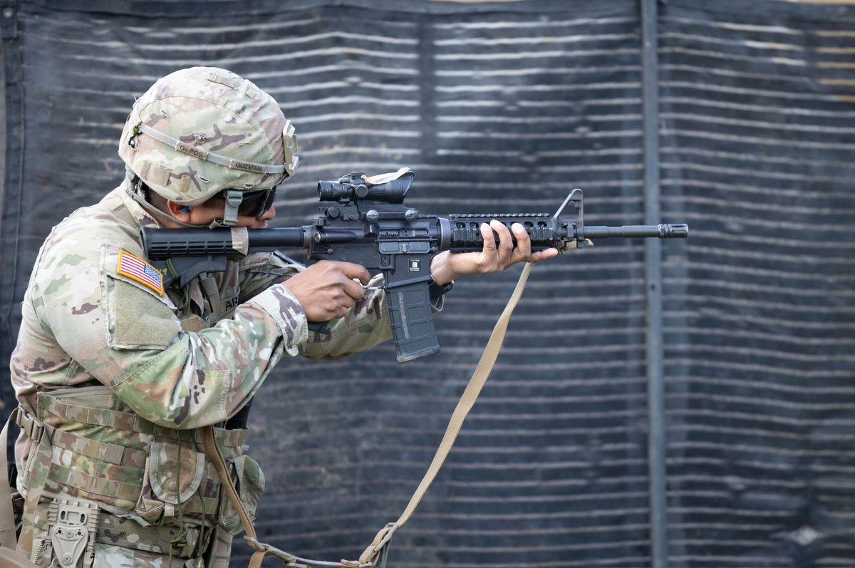 USAMUSoldiers's tweet photo. Competitors wrapped up #AllArmy2025 with Multi-Gun to test speed and accuracy. 

Find more photos on our Flickr page!

https://t.co/n8HV3YZIuY

#AllArmy #rifle #pistol #M4 #M17 #rifleshooting #pistolshooting https://t.co/vhMUw2PdCh