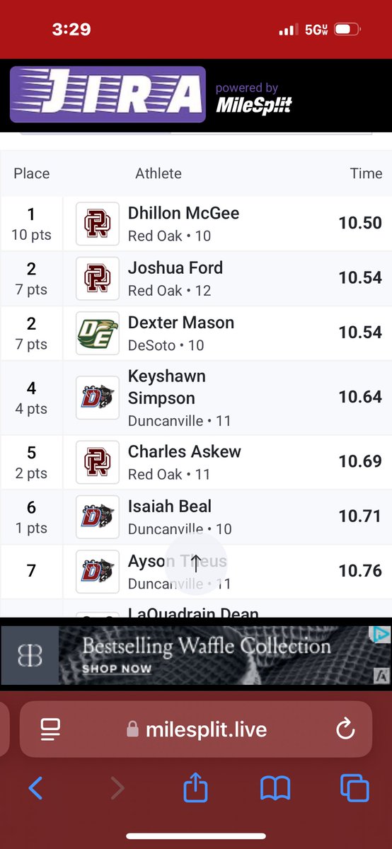 a4pdj's tweet photo. Ran 10.5 in the 100m dash lane 6 #tx #keepworking @DesotoUTrack @FootballDesoto https://t.co/MMk2tQCd9v