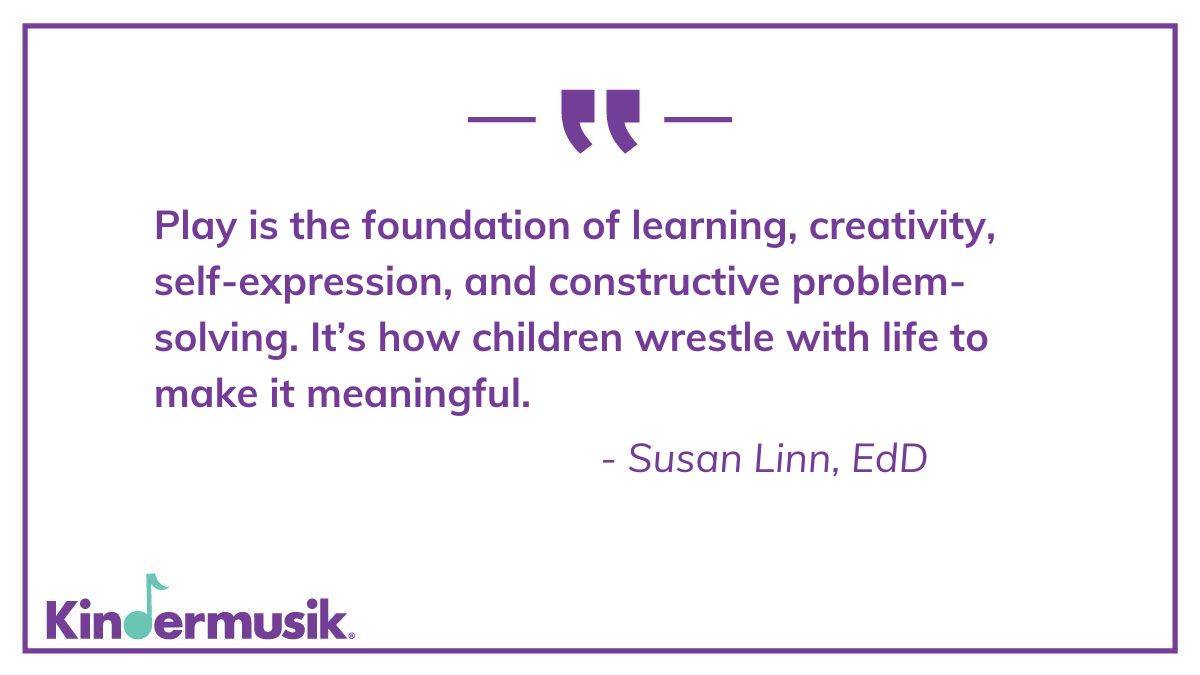 KindermusikDFW's tweet image. Challenge: Let. Them. Play. Every day.

It&apos;s hard to view play as work, but for children, it&apos;s critical work. Watch the communication, creativity, relationship skills &amp;amp; so much more unfold. We promise you&apos;ll be astounded. 💜

#LearningThroughPlay #ProblemSolvingSkills #SusanLinn
