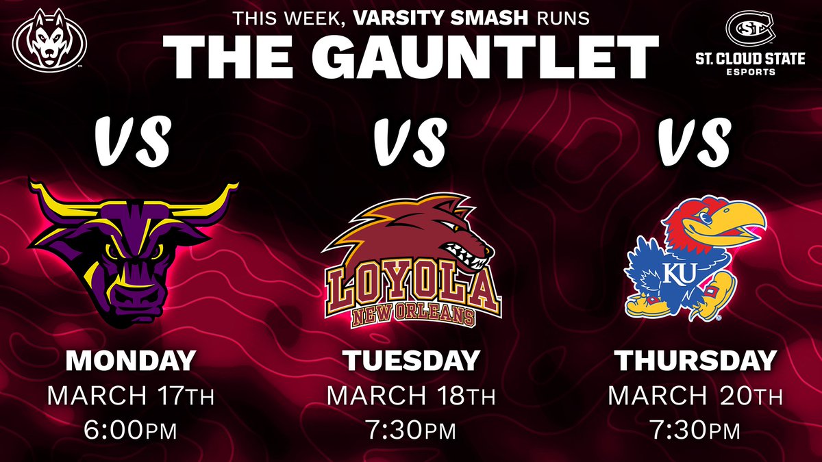 ⛓️St. Cloud State Varsity battles THREE teams in one week to close out the regular season!
📣Cheer on the team in the Atwood Esports Arena (open to all) or tune in live: twitch.tv/stcloudstate