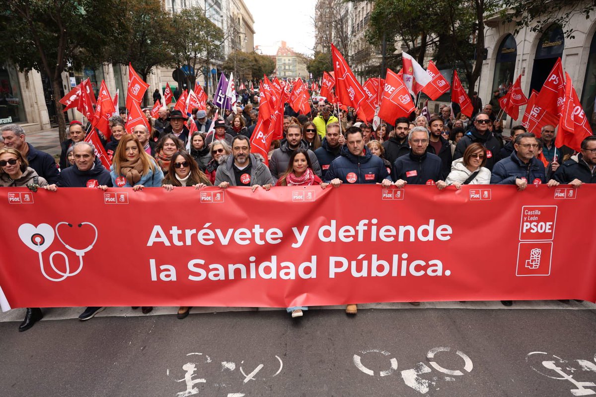 Diego__Vallejo's tweet photo. Castilla y León ha clamado hoy contra la privatización de la sanidad desde todos los rincones.

Toda la ciudadanía merece los mismos servicios públicos independientemente de su código postal, pero mientras siga Mañueco, esa igualdad no está garantizada https://t.co/DadDLL4kXB