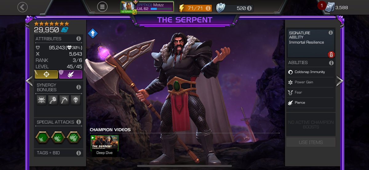 Motzz_MCOC's tweet photo. Finished The Ordeal and ready for my second R4! 🙌🏻

I’ve narrowed it down and I’m mostly torn between: Kushala, Onslaught, Medusa, and Serpent (unduped).

Let me know what you think! 🙏🏻
@MarvelChampions @MrRichTheMan @karatemike415 @SlaysGods https://t.co/IDp5sZuOmA