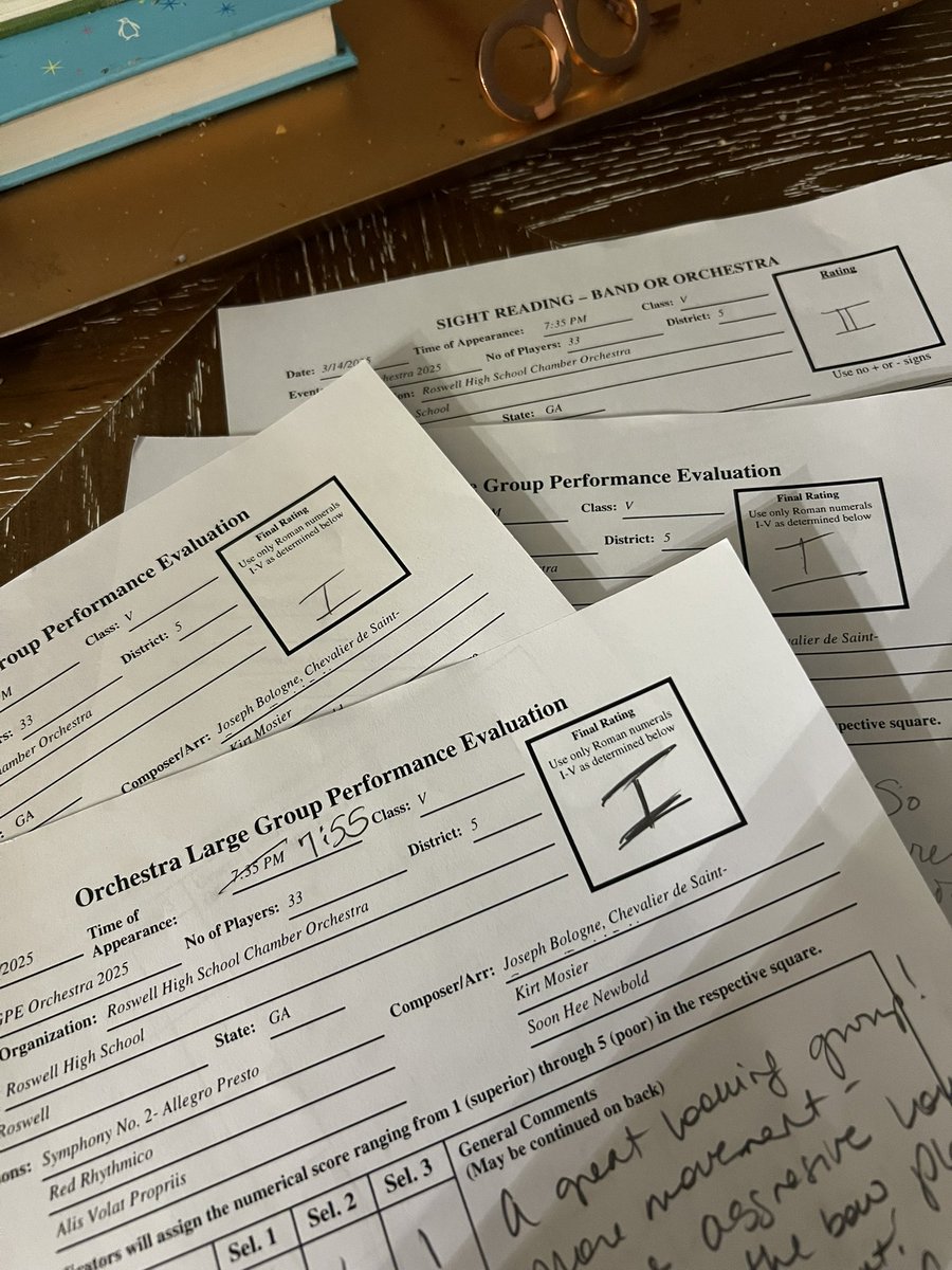 The RHS Orchestras crushed it at <a href="/GMEAorg/">GMEA</a> District 5 Large Group Performance Evaluation- all 3 groups brought home Superior ratings!
Freshmen: 1-1-1-1(SR)
Philharmonic: 1-1-1-1(SR)
Chamber: 1-1-1-2(SR)
Go Hornets! 💚🖤🎻🐝
