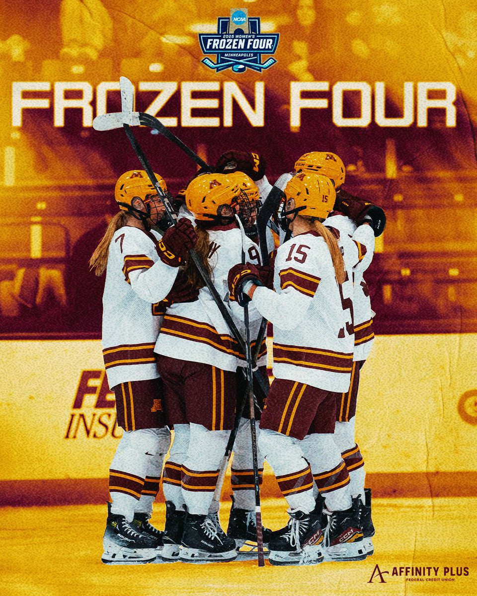 WE DANCE ON!

Your #Gophers will return to Ridder Arena next week for the 2025 Frozen Four!