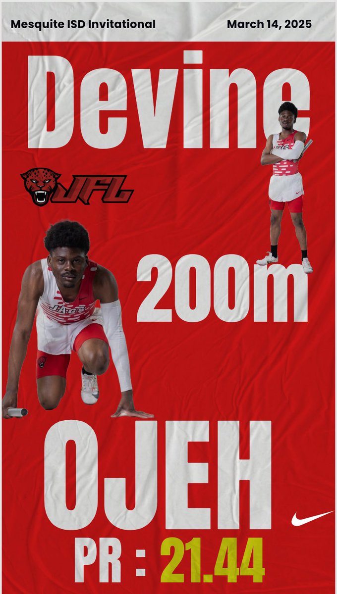 Coach Morris (@coachmorrisloe1) on Twitter photo 🚨 PR Alert 🚨
UNSIGNED Senior ! ! <a href="/Divineojeh25/">ojehd</a> set a new PR 21.44 in the 200m.
#JFL #HornTrackFamily 🐆
<a href="/HornTrack_XC/">Horn HS XC / Track</a> <a href="/HornJagsRecruit/">Horn Jags Football</a> 🚨 PR Alert 🚨
UNSIGNED Senior ! ! <a href="/Divineojeh25/">ojehd</a> set a new PR 21.44 in the 200m.
#JFL #HornTrackFamily 🐆
<a href="/HornTrack_XC/">Horn HS XC / Track</a> <a href="/HornJagsRecruit/">Horn Jags Football</a>